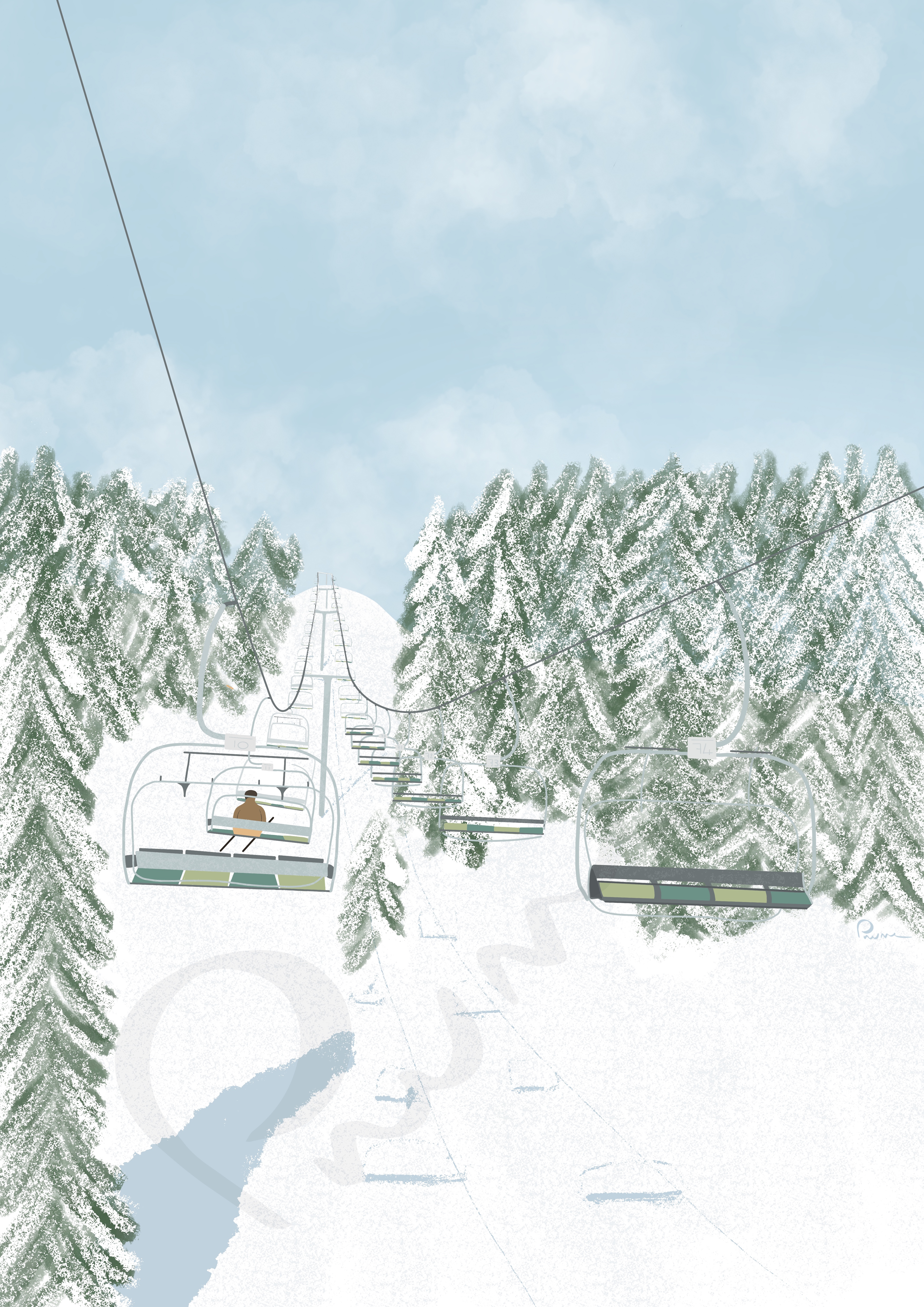 Illustration "Poudreuse"