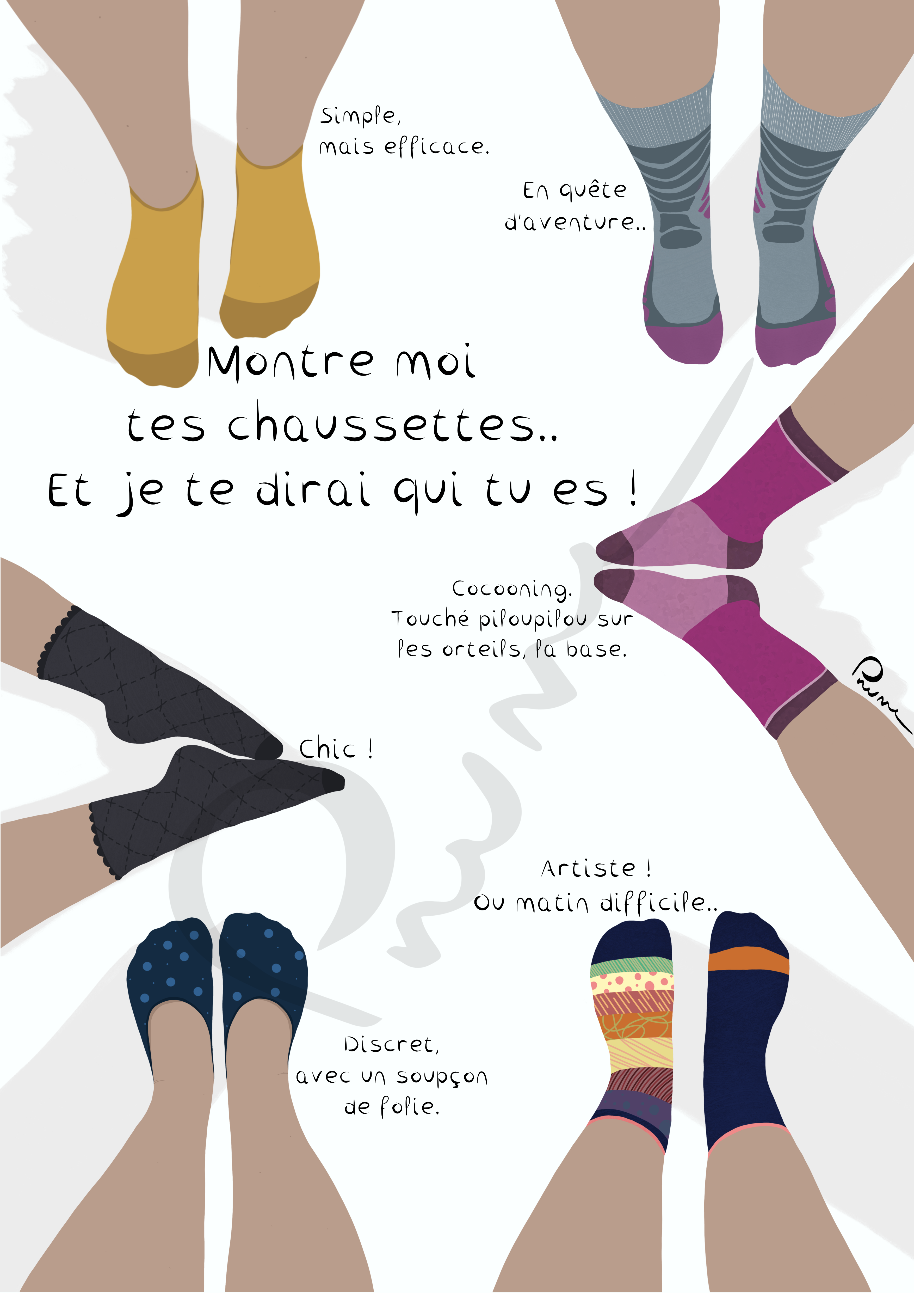 Illustration "Montre moi tes chaussettes"