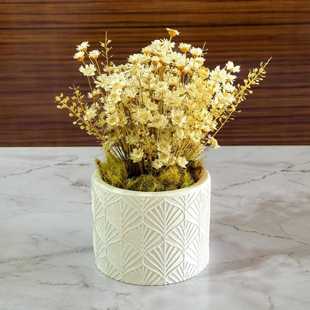 Vaso Decorativo com Flores Sempre Vivas