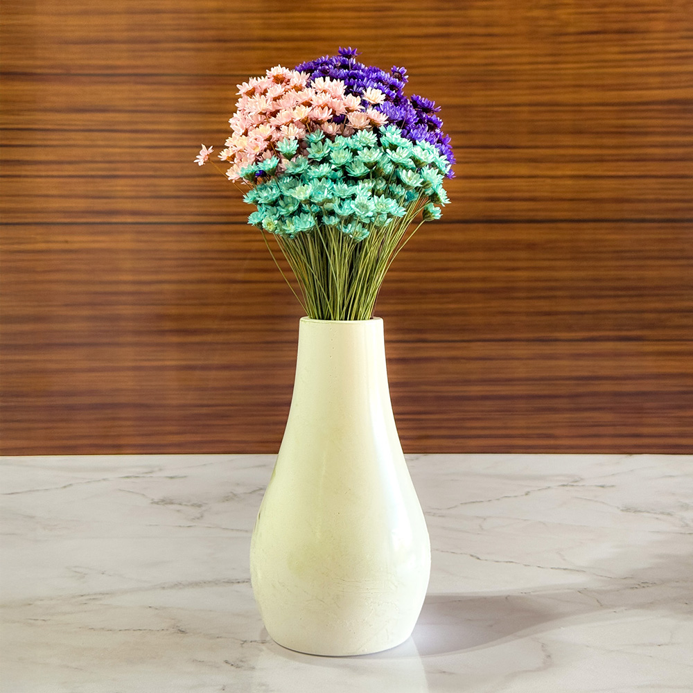 Vaso Decorativo com Flores Sempre Vivas