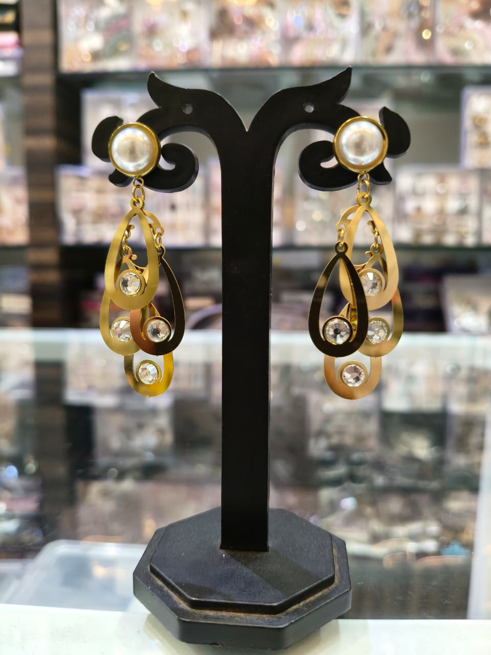 Elegant Pearl and Drop Earrings