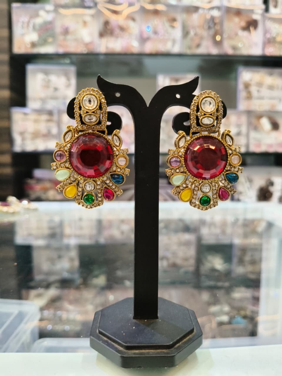 Multicolored Gemstone Earrings