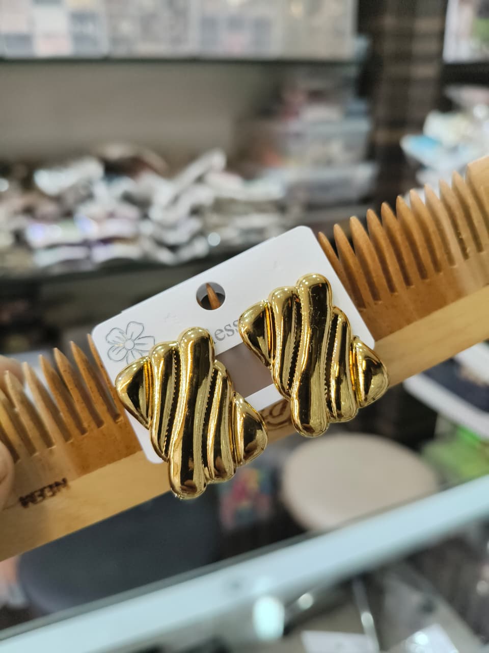 Gold Abstract Earrings