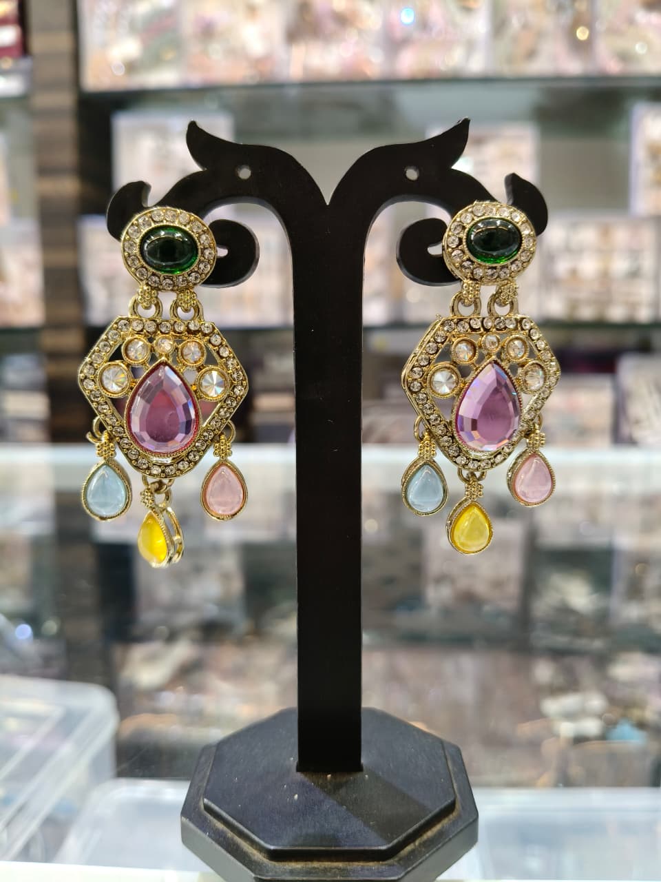 Designer Multicolor Stone Earrings