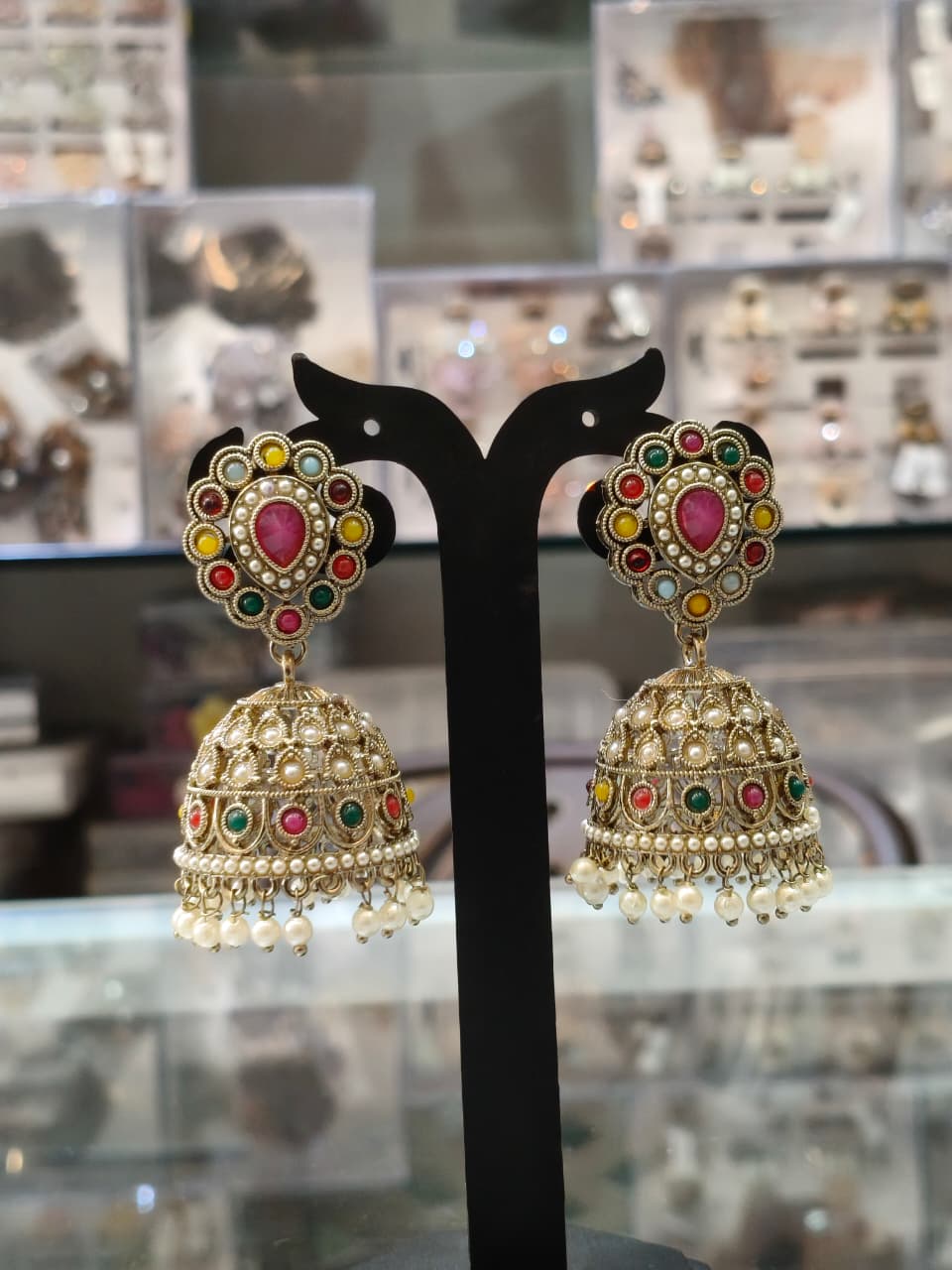 Traditional Indian Jhumka Earrings
