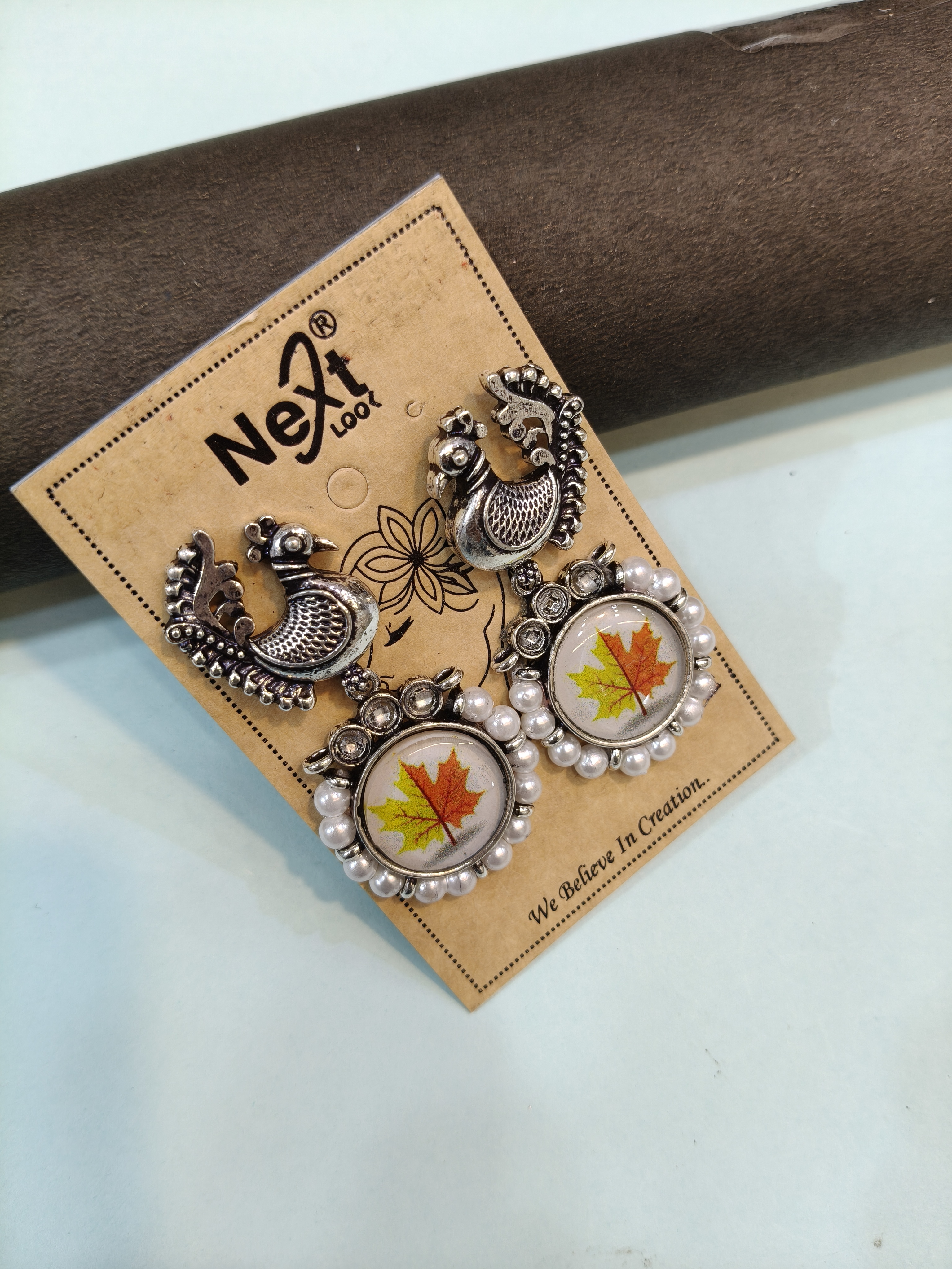 Traditional Peacock Design Earrings