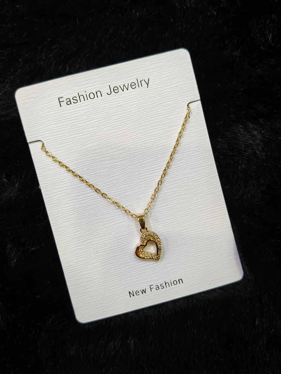 Gold Heart Pendant Chain