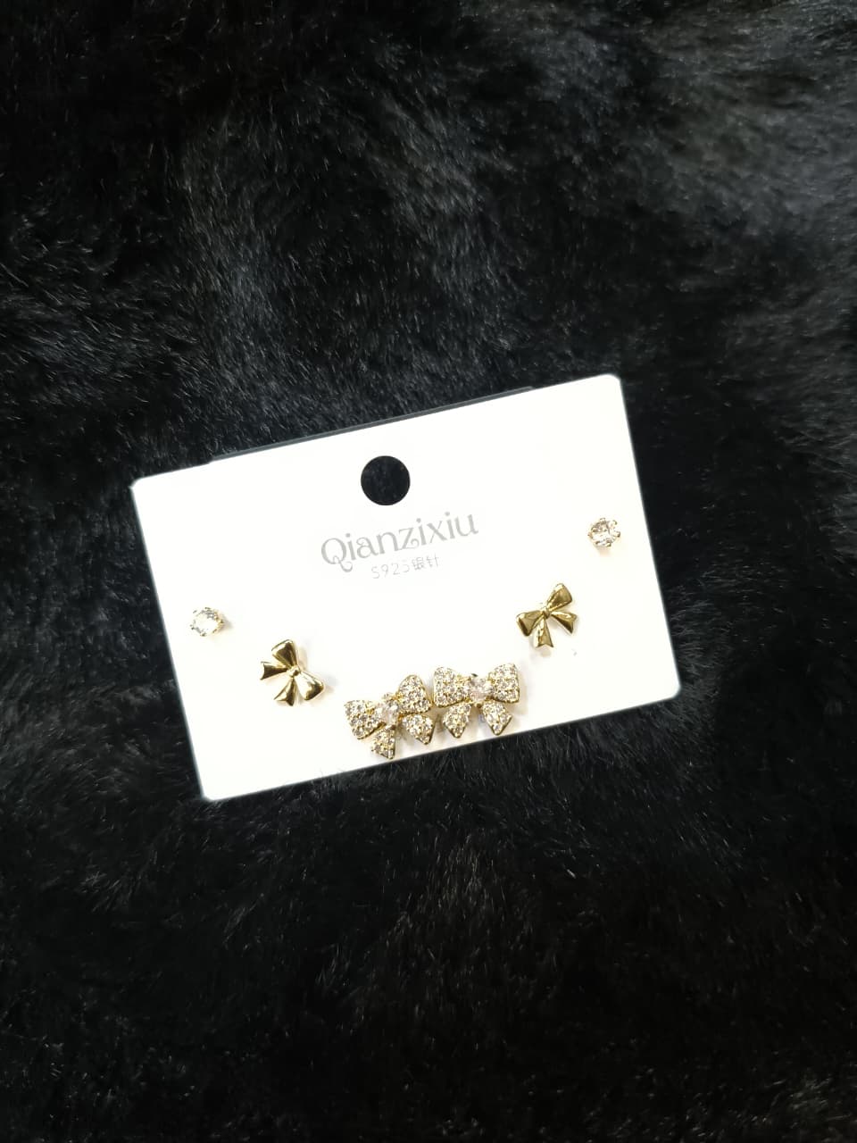 Elegant Bow Stud Earring Set