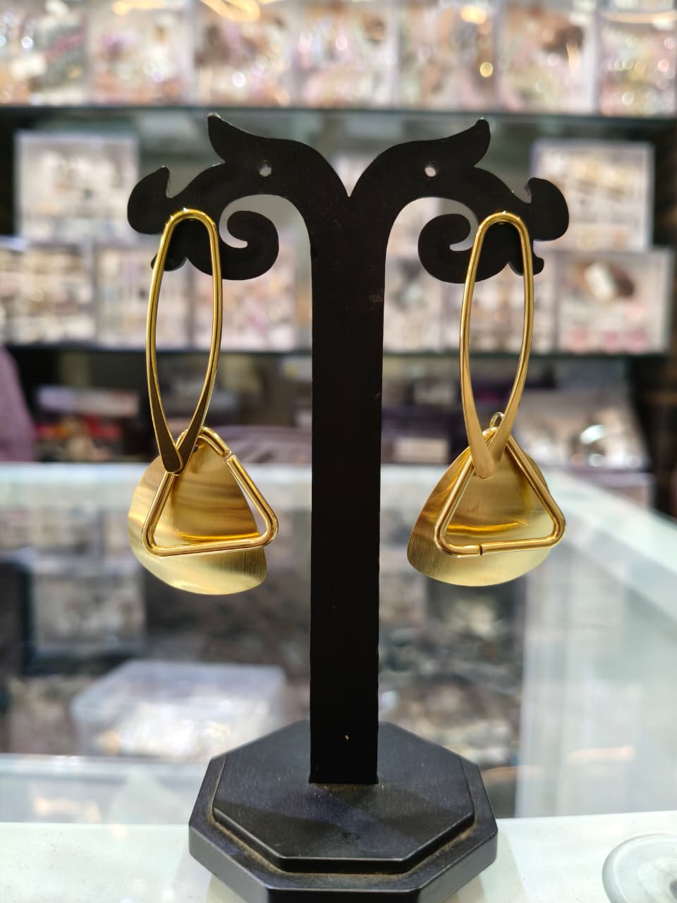 Modern Geometric Gold Earrings