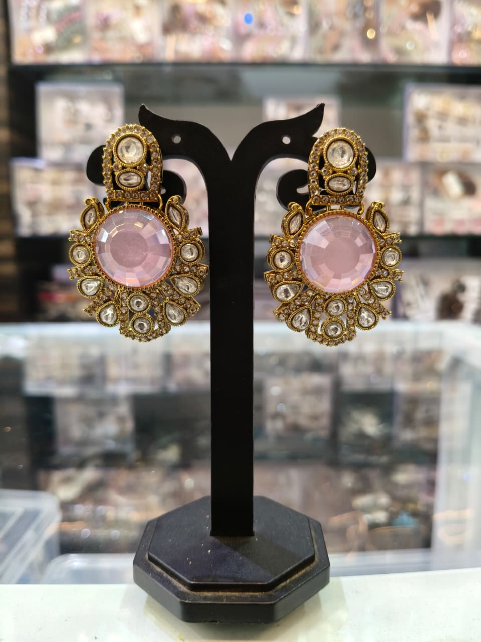 Vintage Crystal Statement Earrings