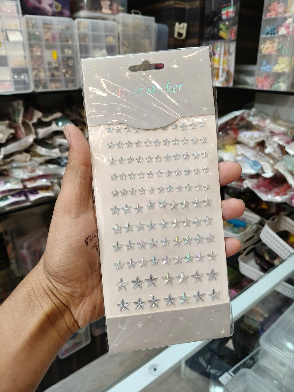 Silver Star  Hair Sticker