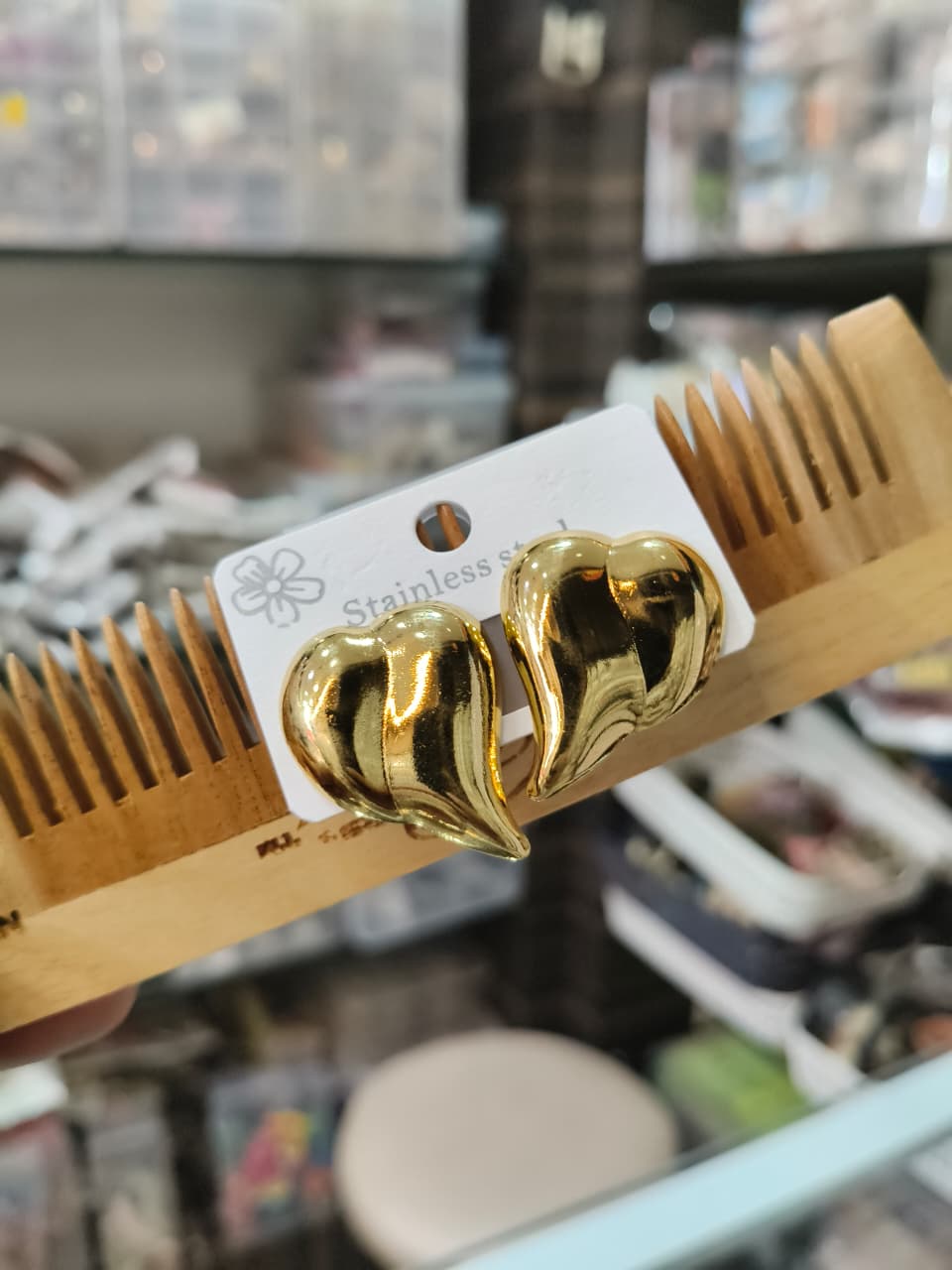 Gold Stainless Steel Earrings