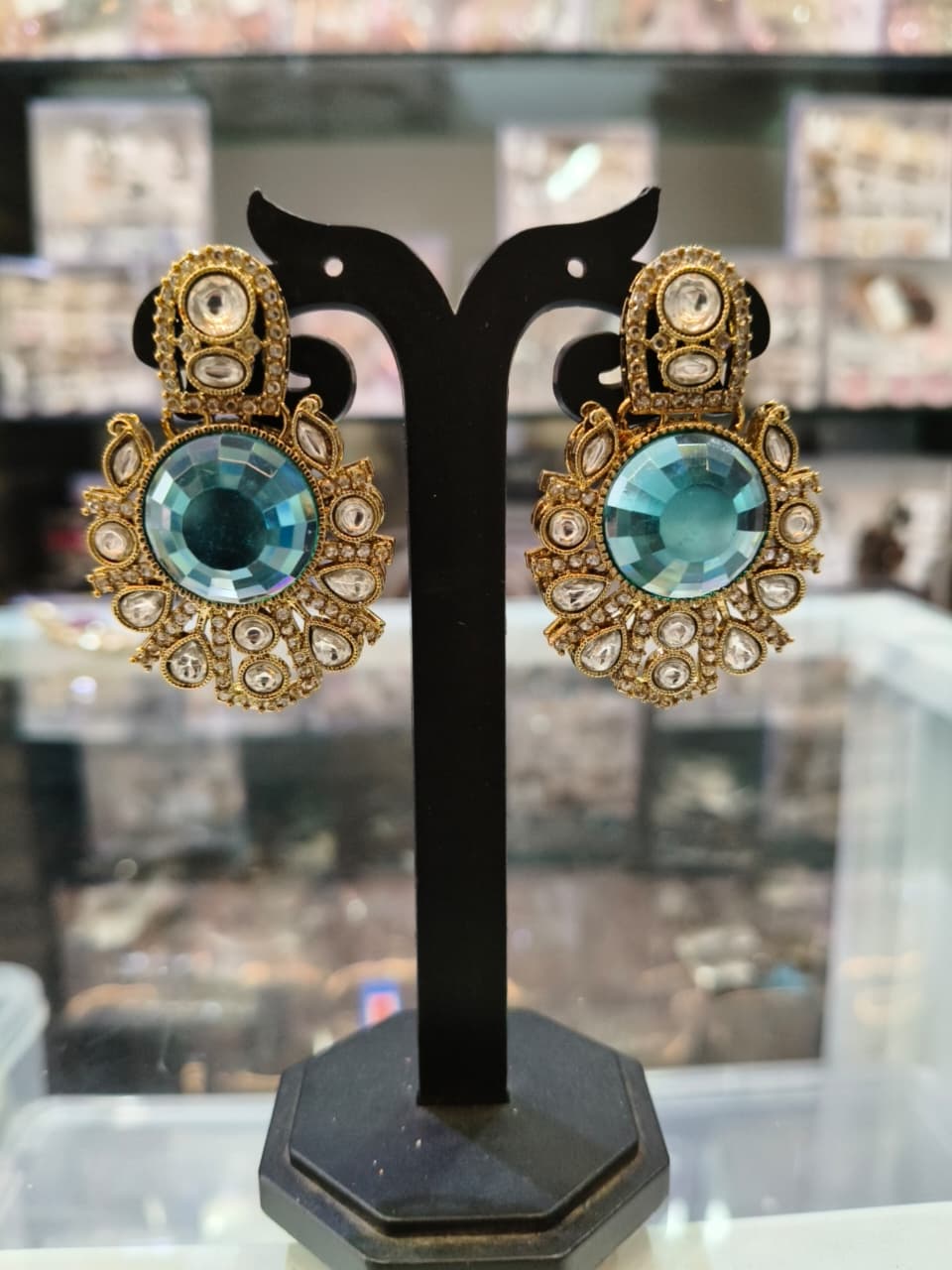 Traditional Blue Stone Earrings
