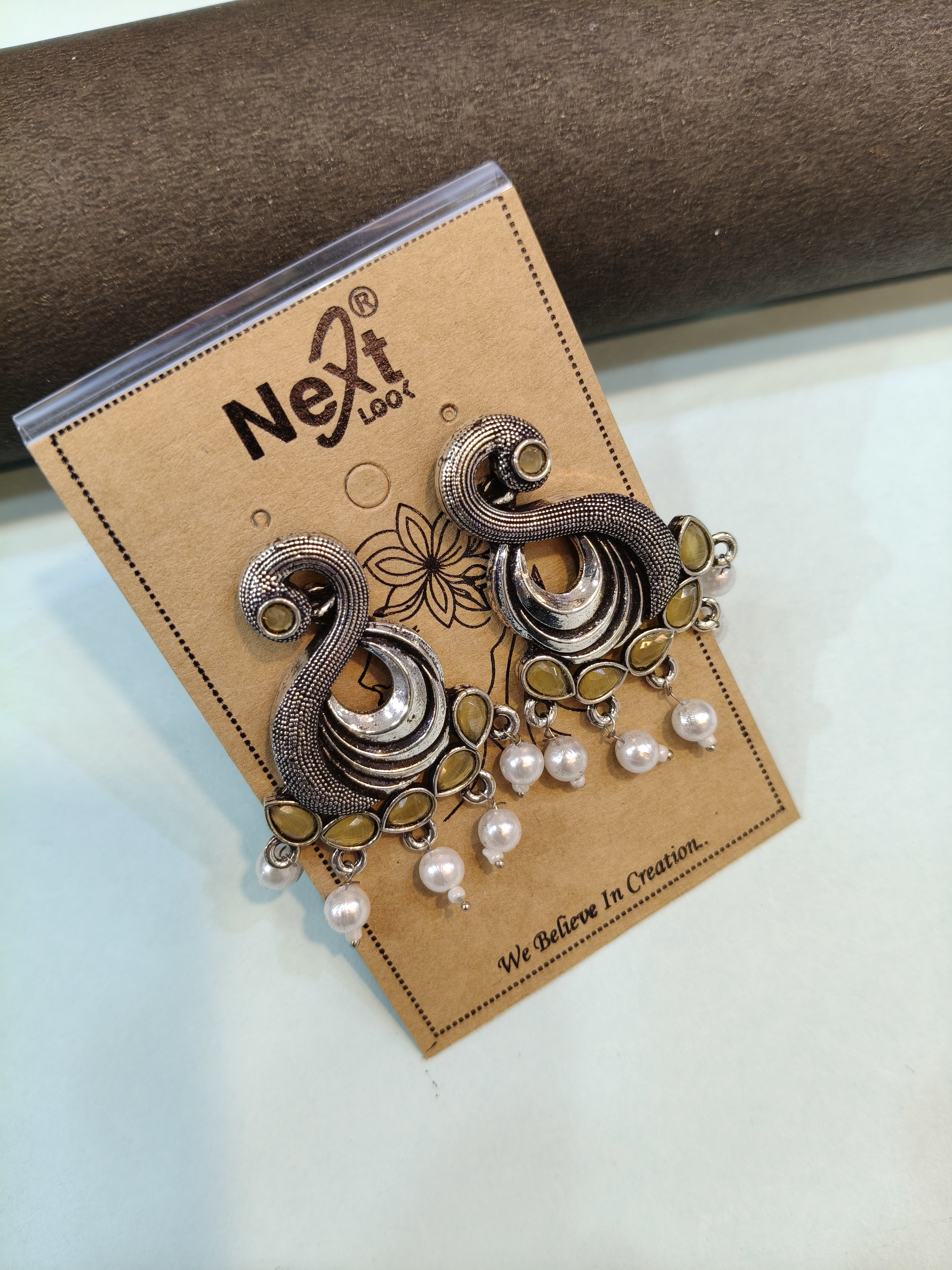 Peacock Pearl Earrings