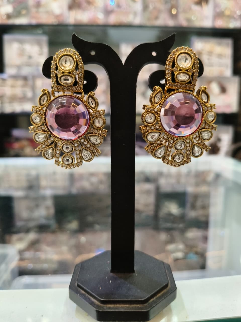 Vintage-style Gemstone Earrings