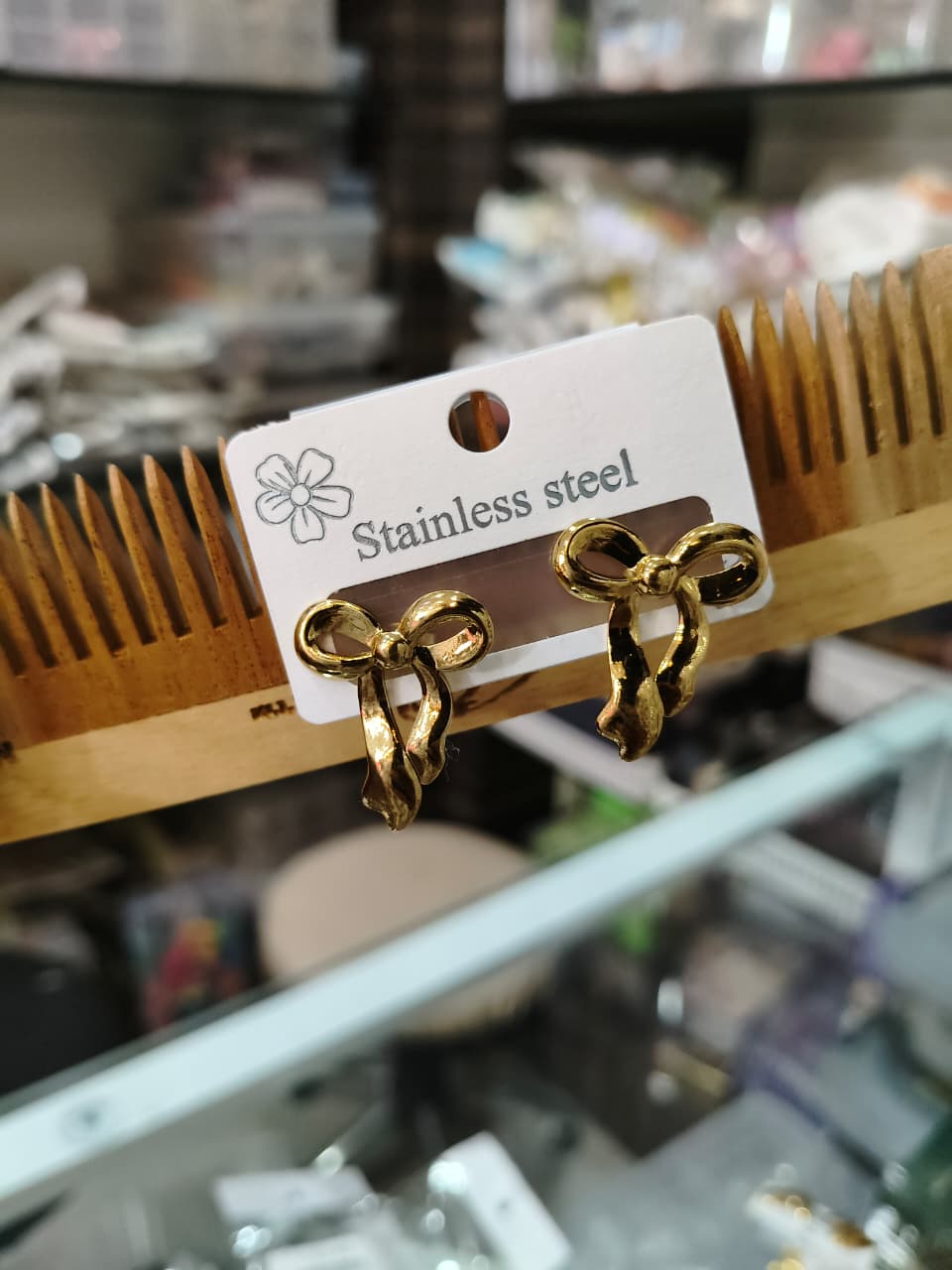 Gold-Tone Stainless Steel Earrings