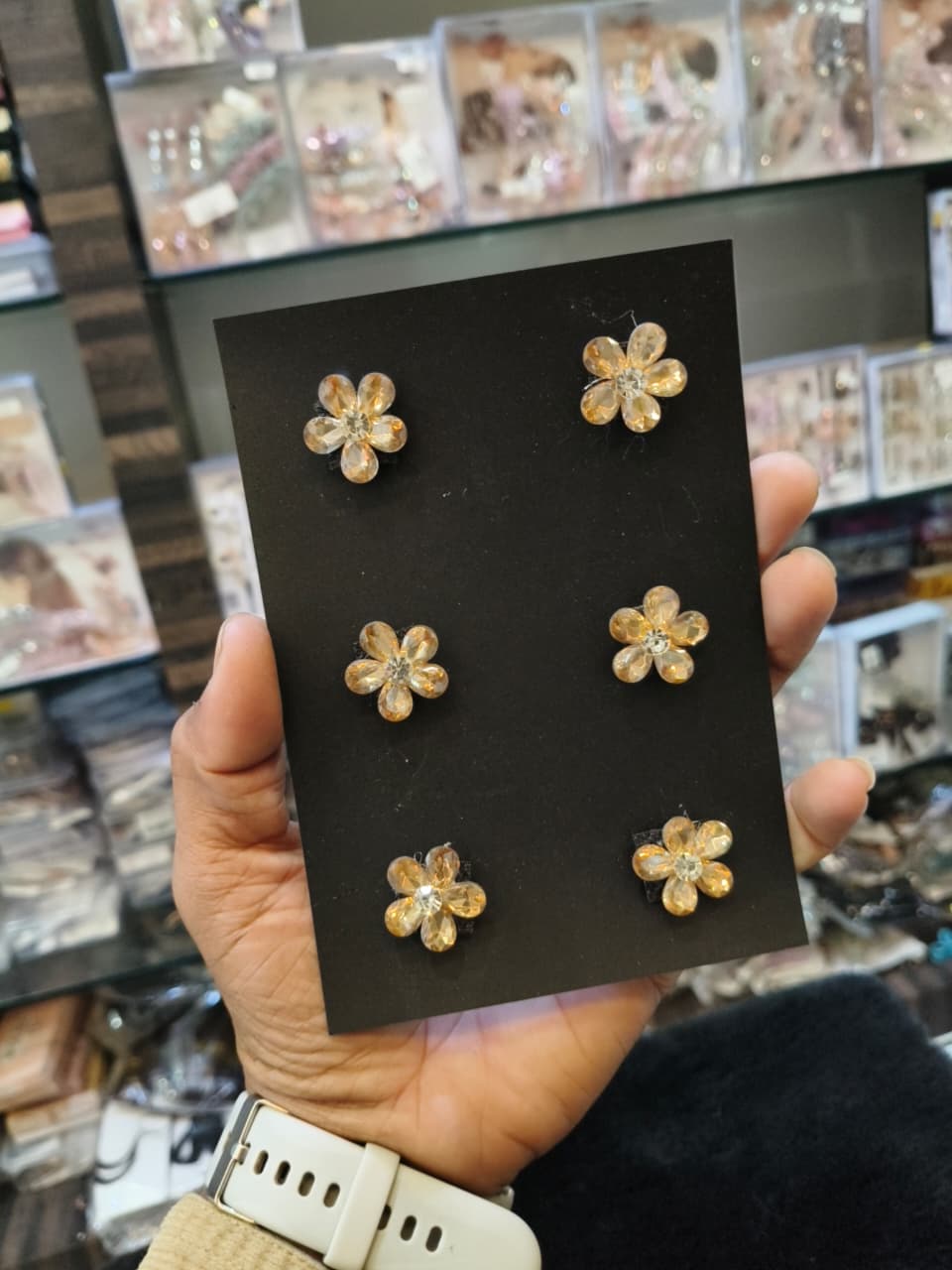 Floral Stud Hair sticker