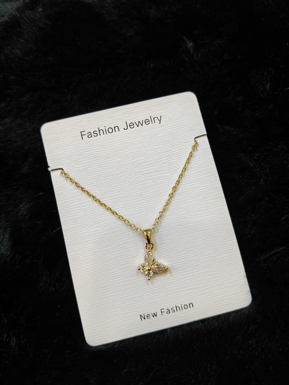 Gold Butterfly Pendant Necklace