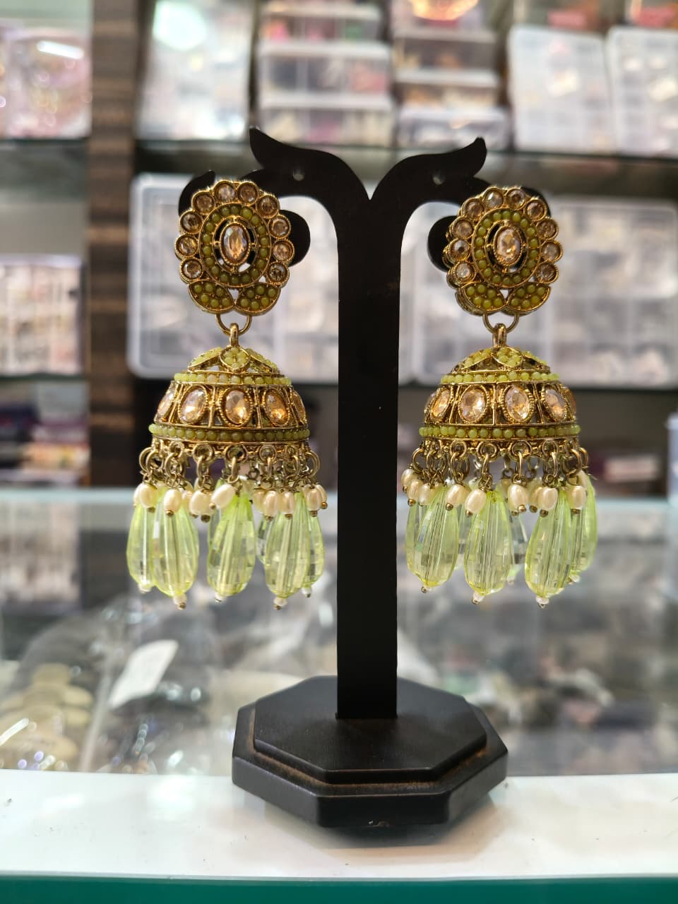 Antique Gold Jhumka Earrings