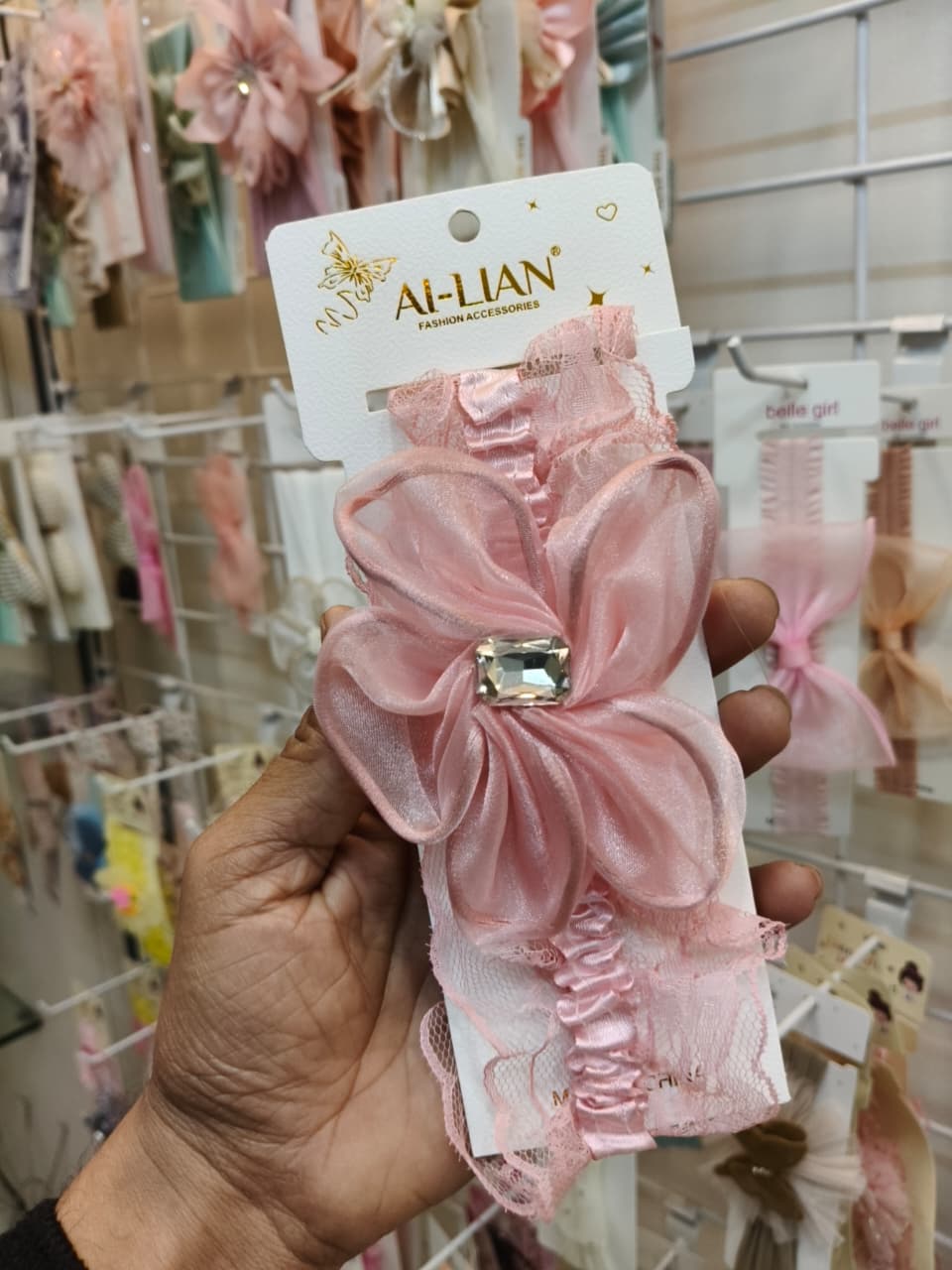 Pink Flower Kids Hairband