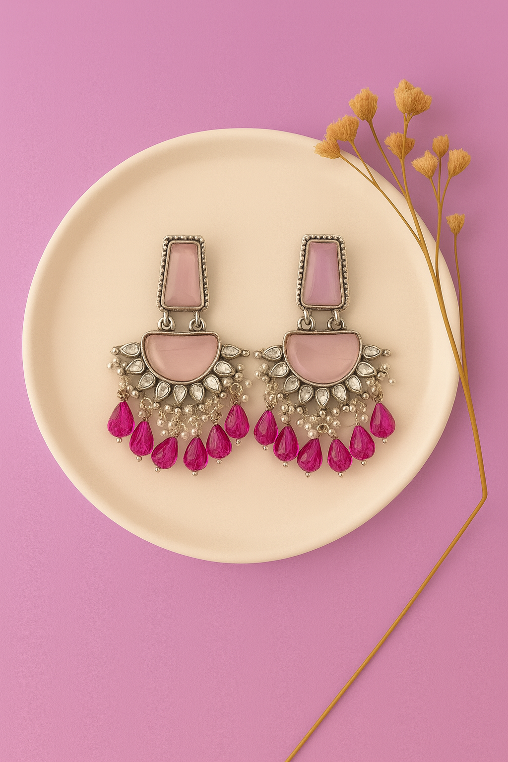 Elegant Pink Earrings