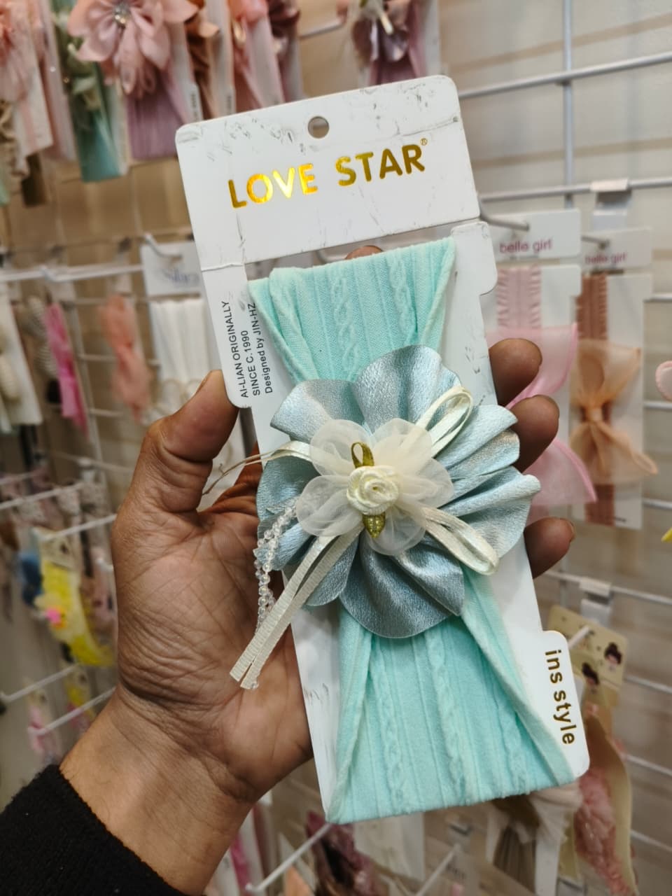 Floral Bow Baby Headband