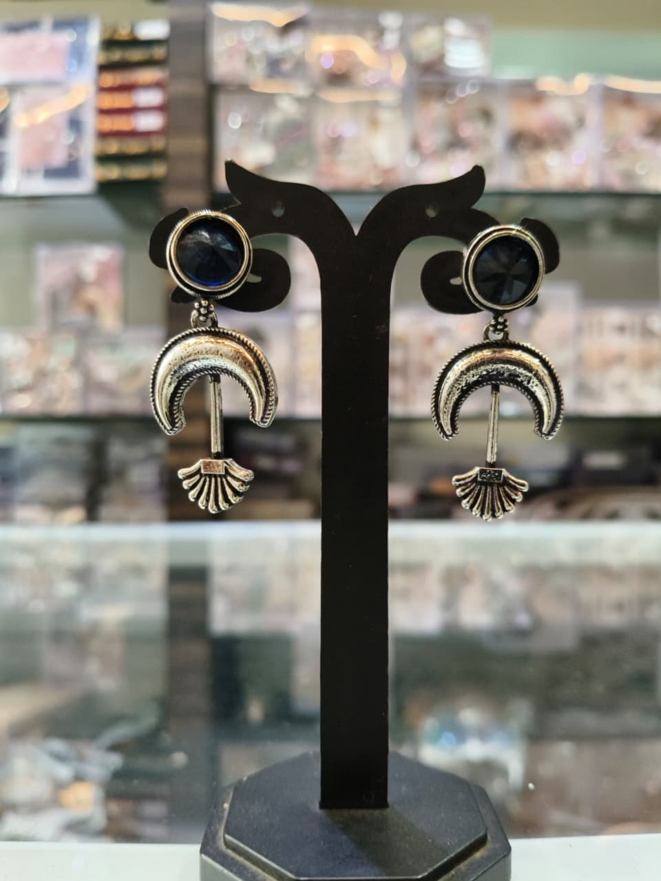 Boho Crescent Dangle Earrings