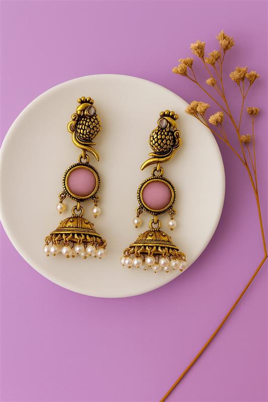Antique Gold Jhumka Earrings