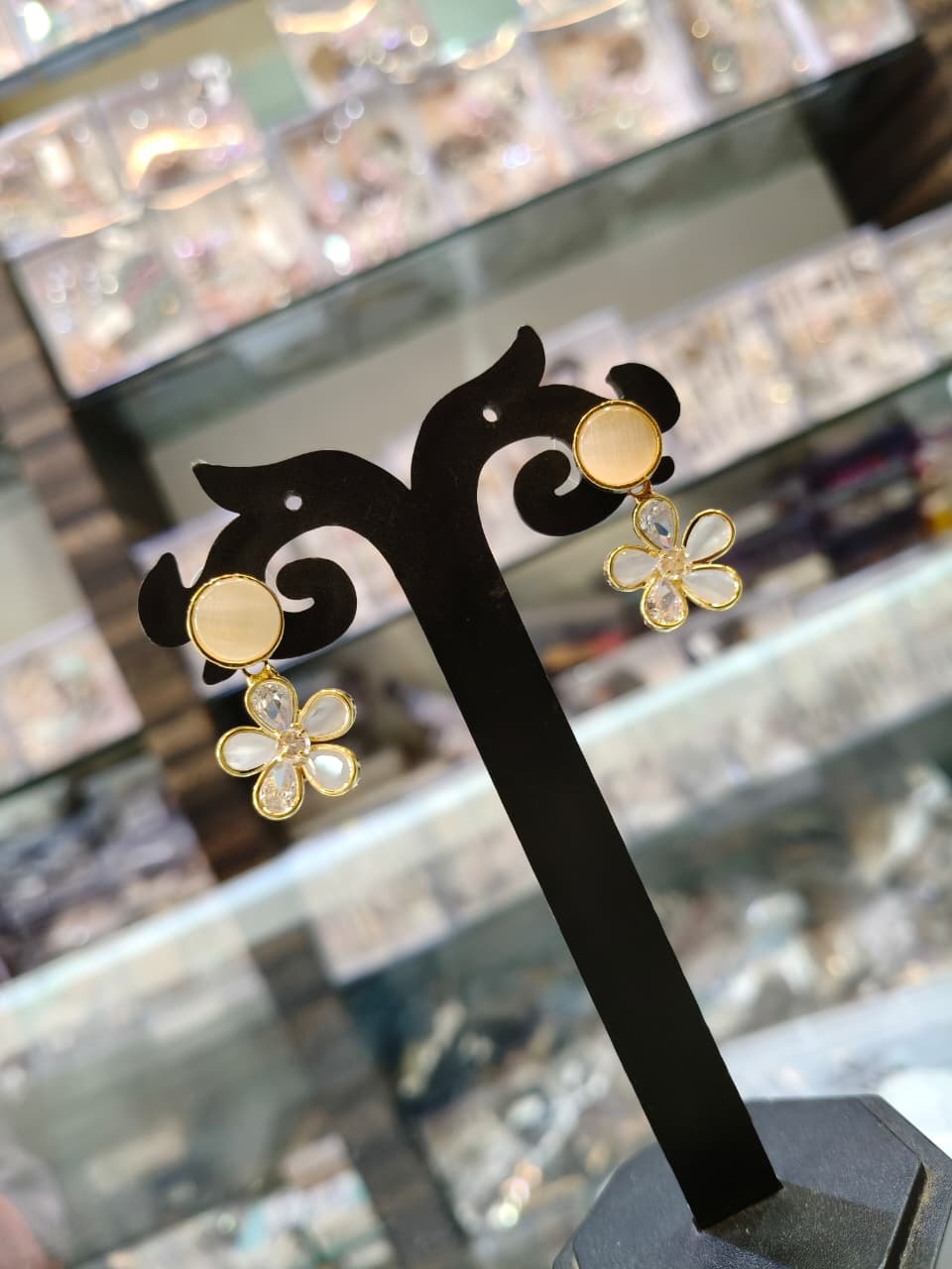 Elegant Floral Drop Earrings