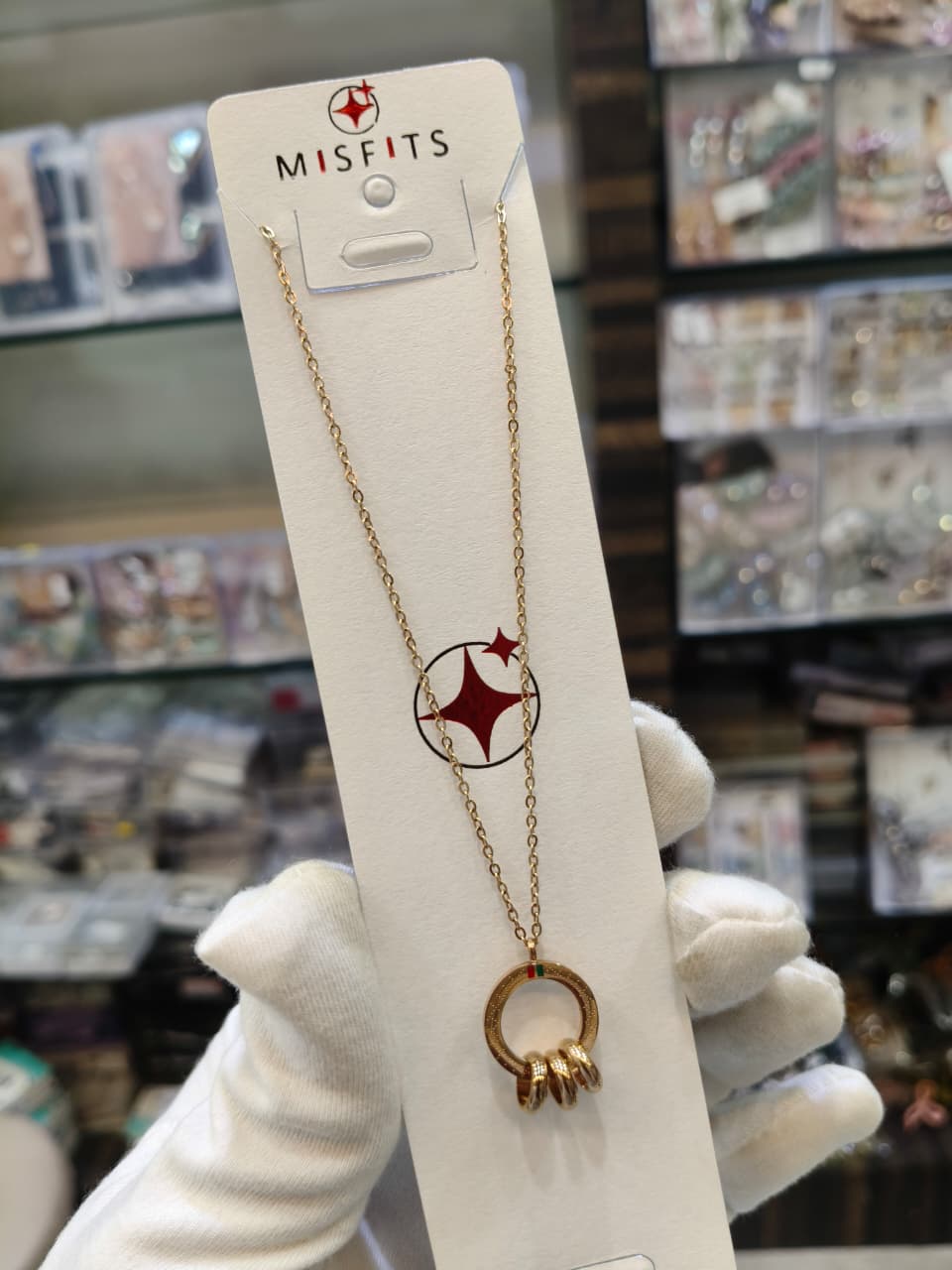 Gold Circle Pendant Chain