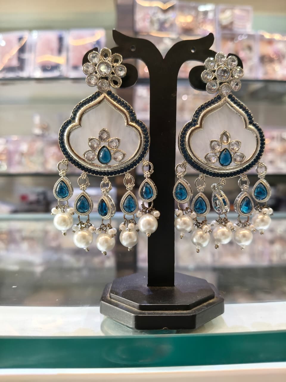 Blue Traditional Dangle Earrings