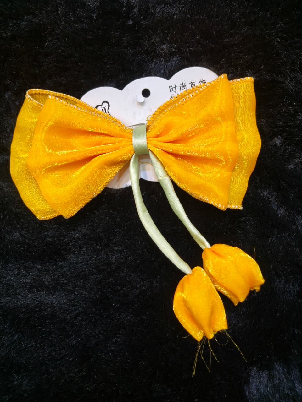 Yellow Flower Kids Hair Bow