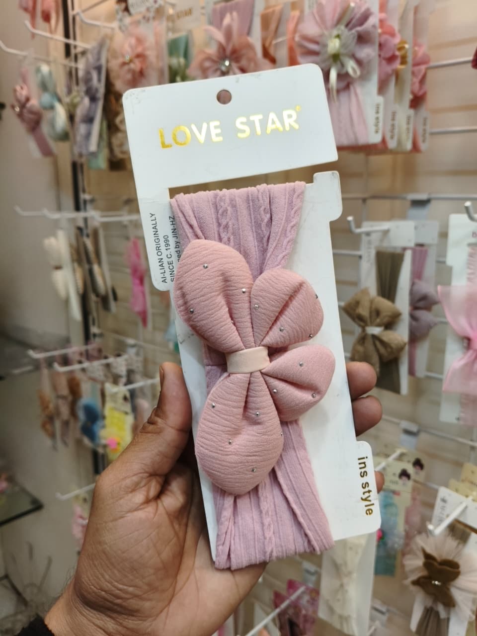 Pink Bow Kids Headband