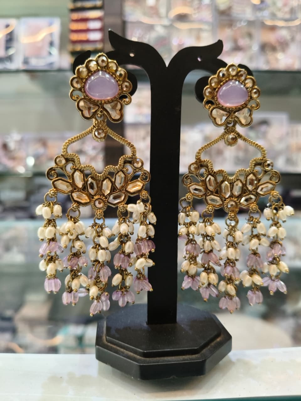 Traditional Kundan Chandbali Earrings