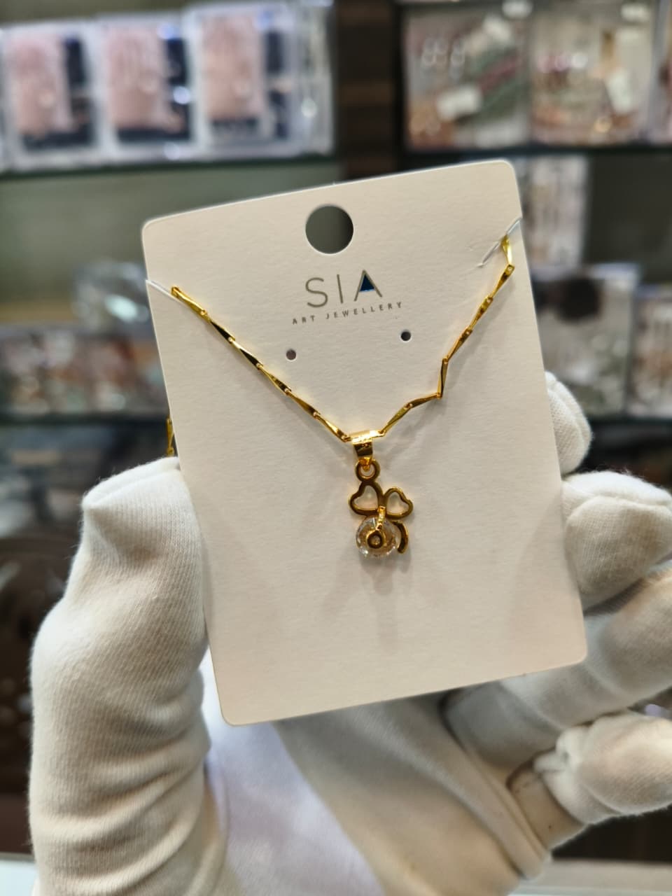 Gold-Plated Heart Pendant Necklace