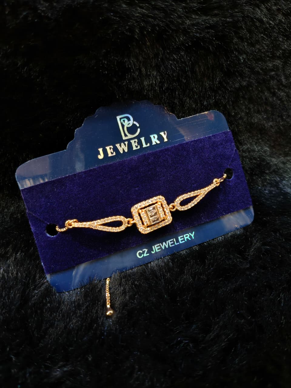 Elegant Gold-Tone CZ Bracelet