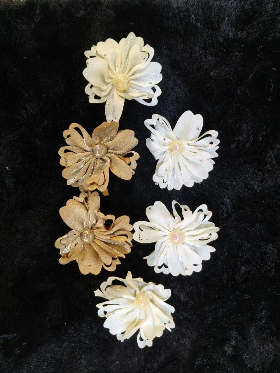  Fabric Flower Kids Hair Clip