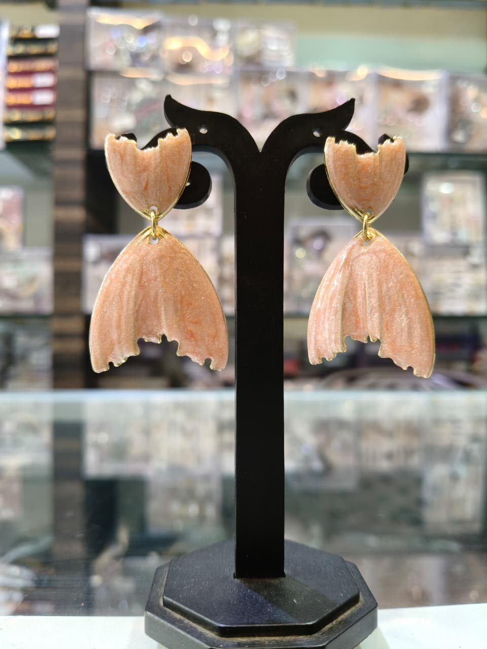 Peach Petal Earrings