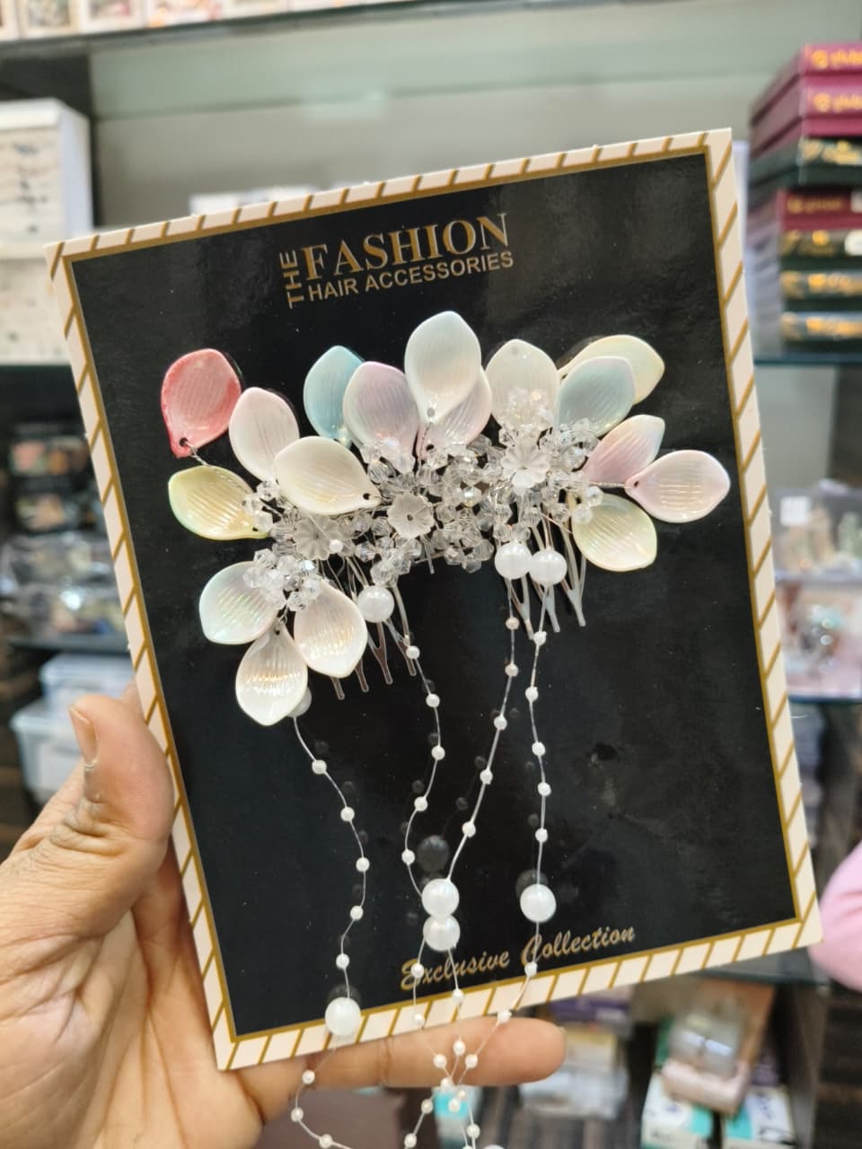 Pearlescent Floral Hair Tiara