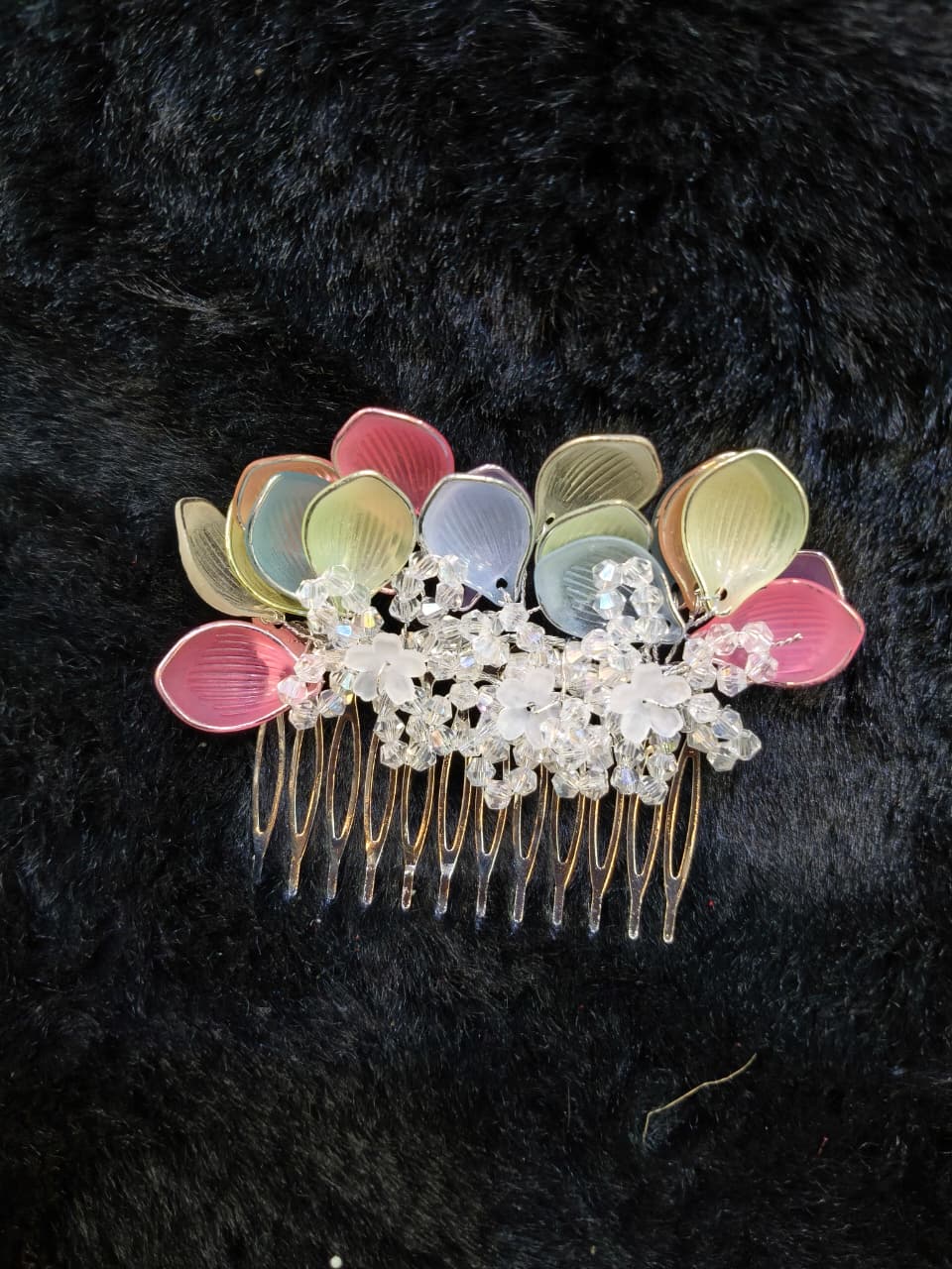 Pastel Floral Hair Comb