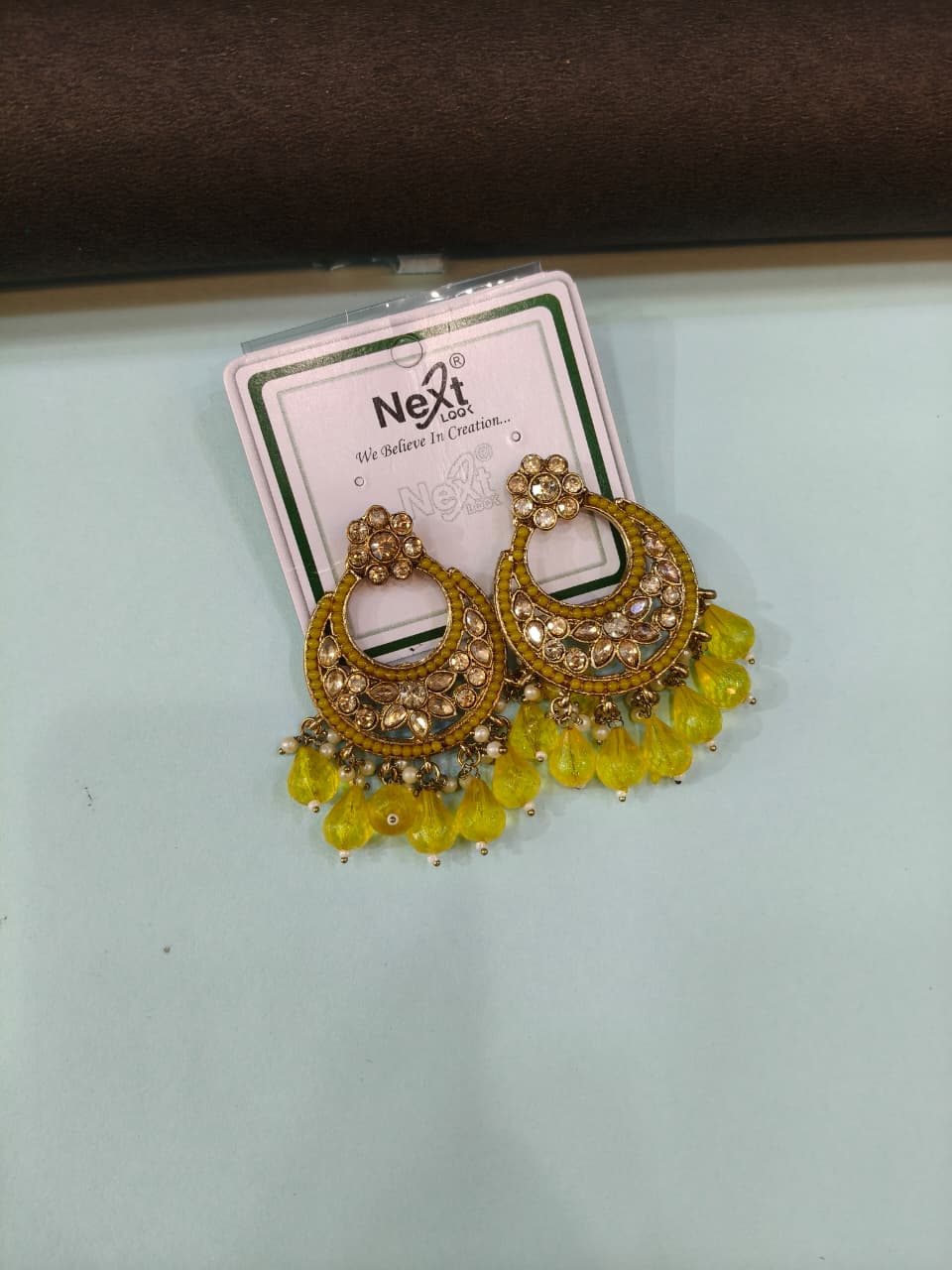 Traditional Yellow Stone Earrings