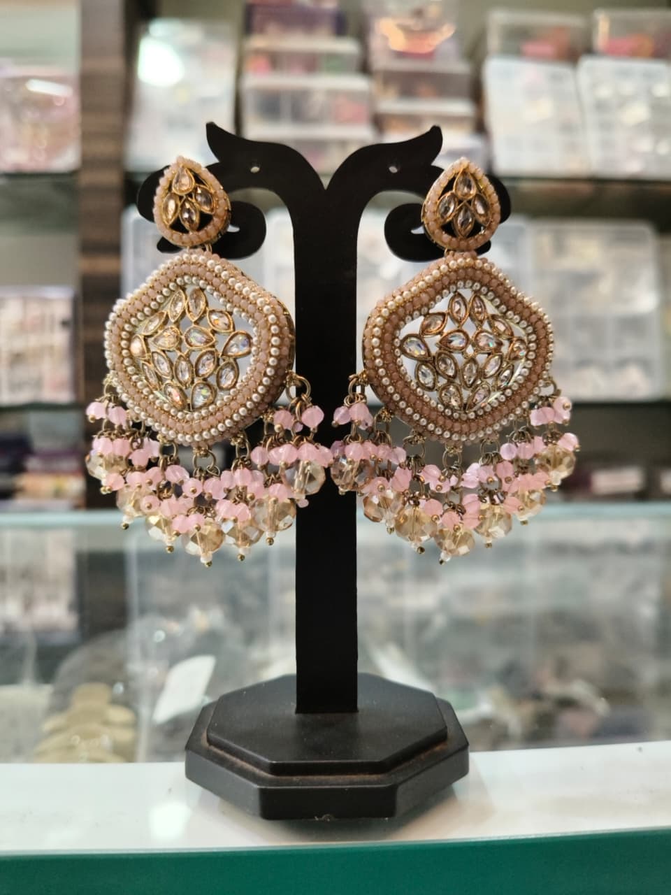 Kundan Chandbali Earrings
