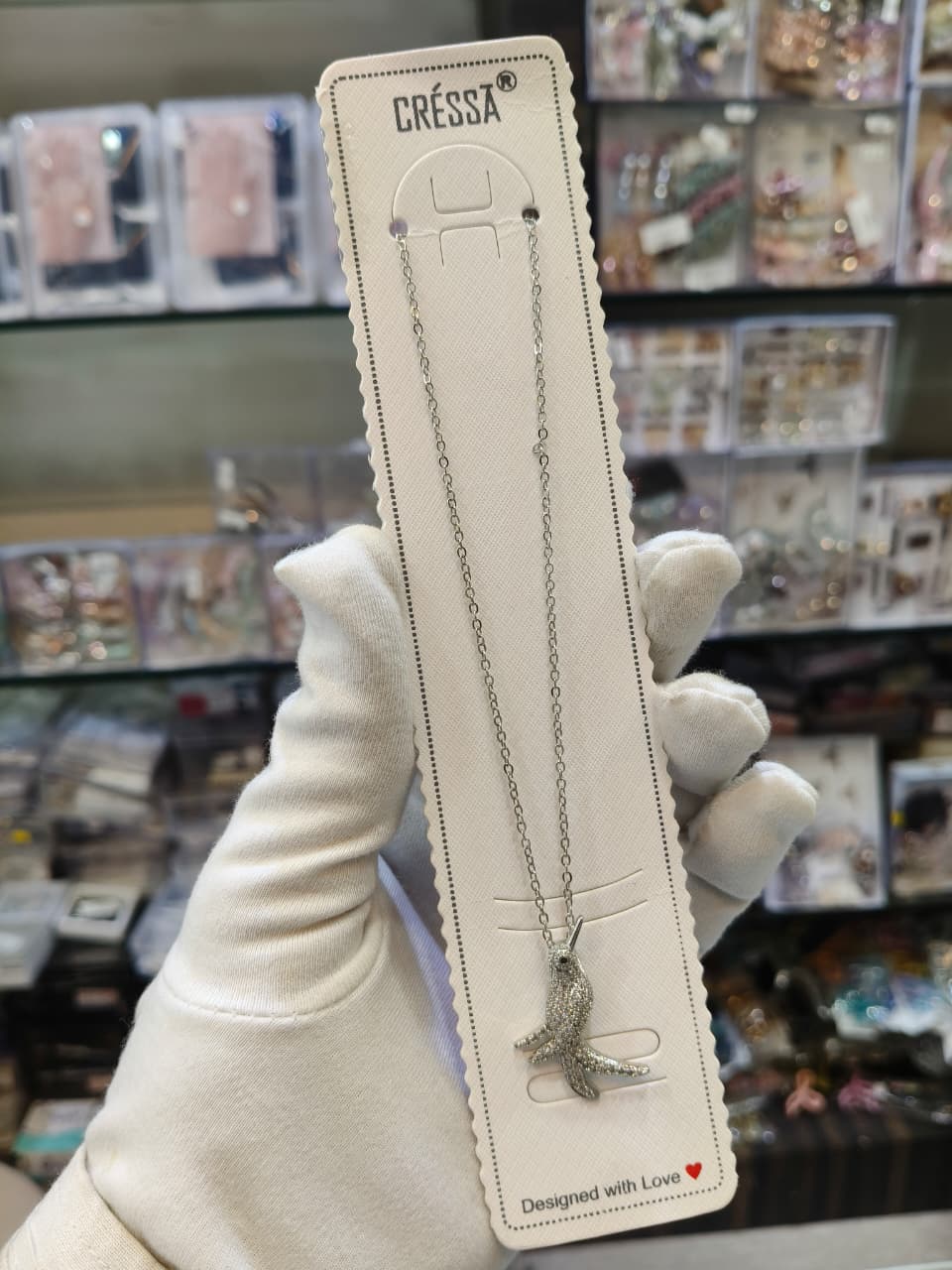 Cressa Silver-Tone Butterfly Pendant Chain