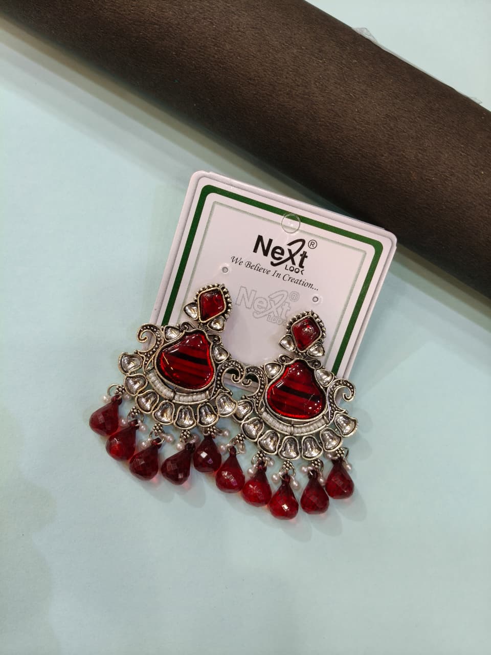 Red Antique Style Earrings