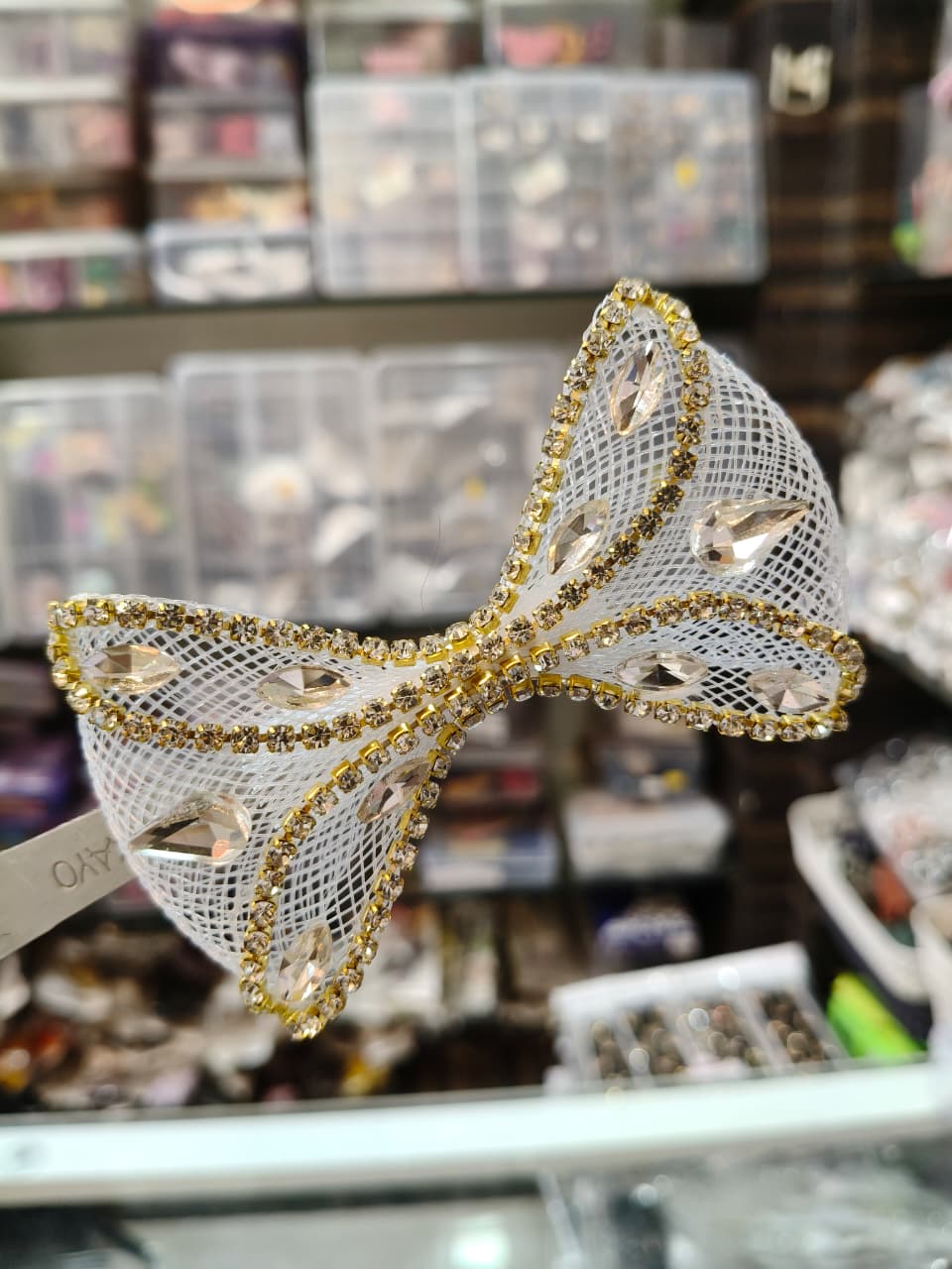 Elegant Crystal Mesh Hair Bow