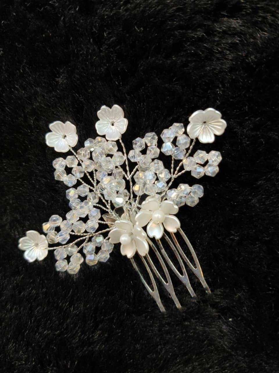 Crystal Floral Hair Comb