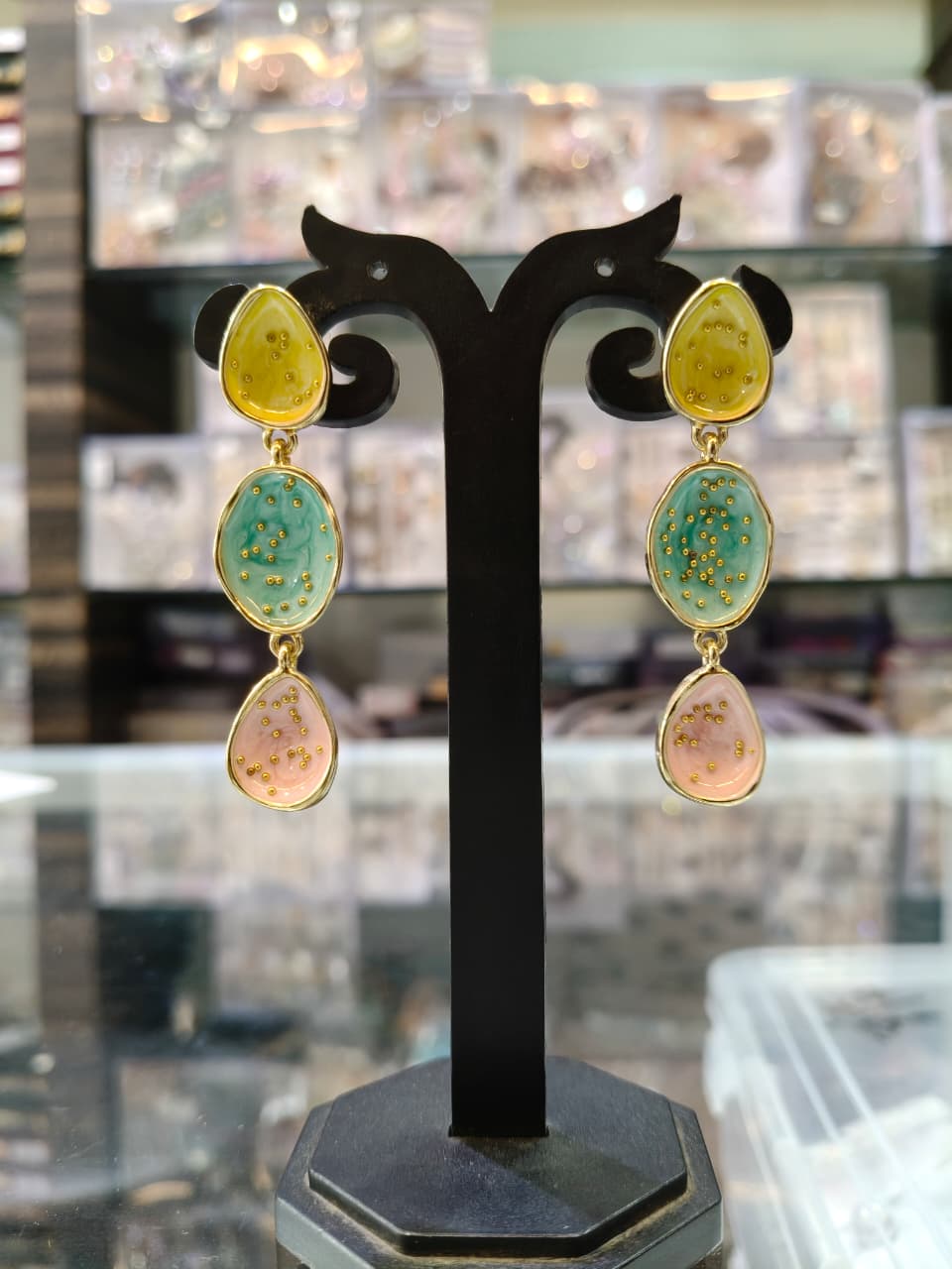 Elegant Multicolor Drop Earrings