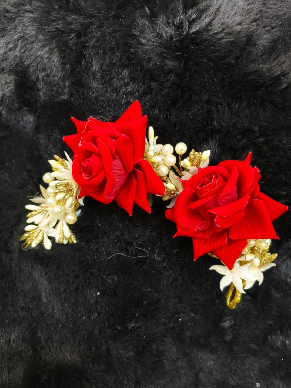 Red Rose Floral Hair Tiara
