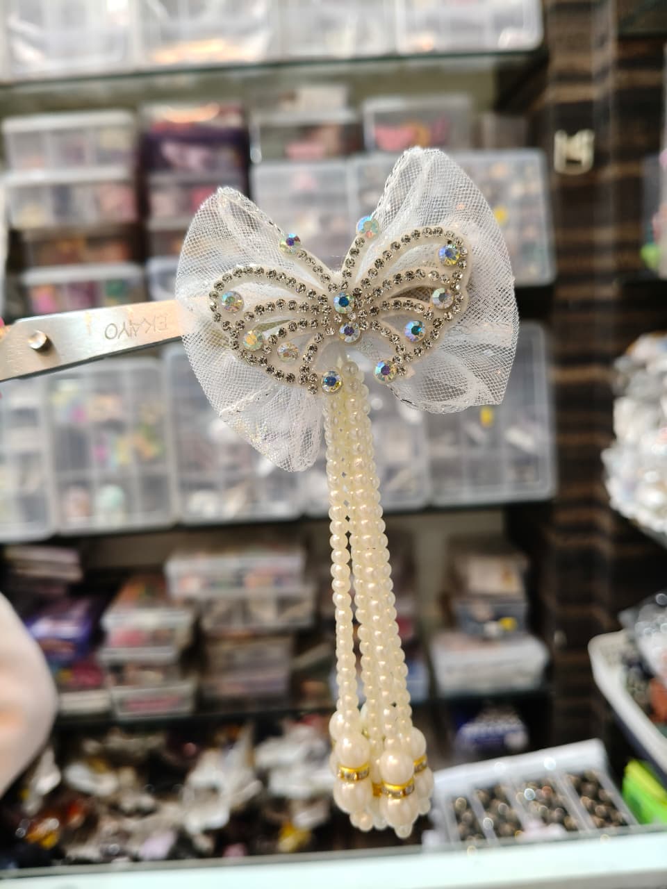 Pearl Hair Bow