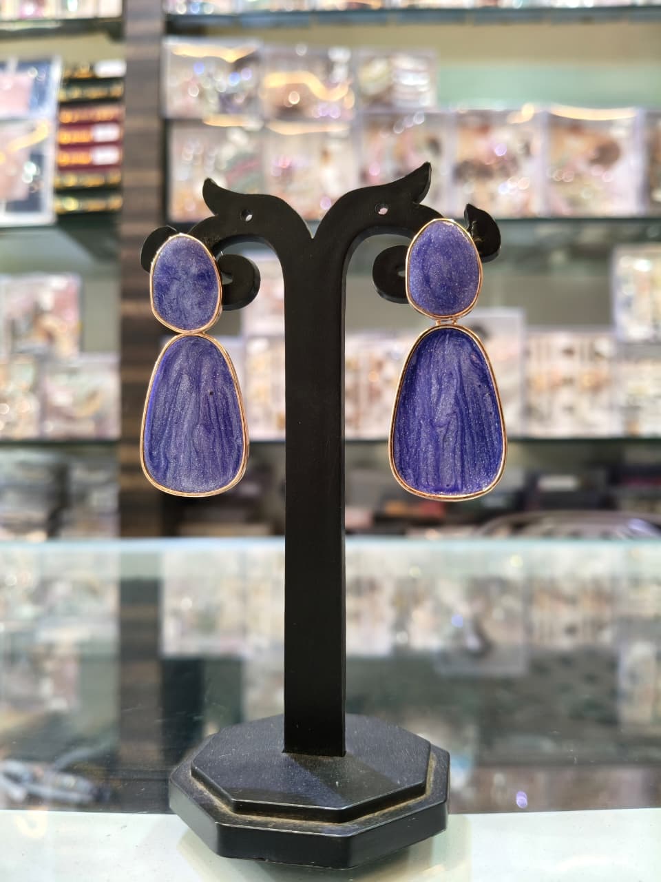 Royal Blue Statement Earrings